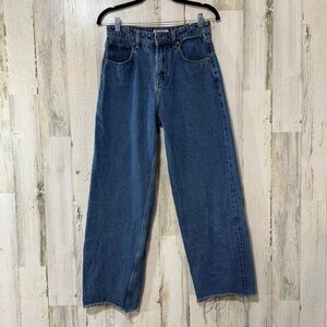 Motel Denim High Rise Skater Wide Leg Jeans